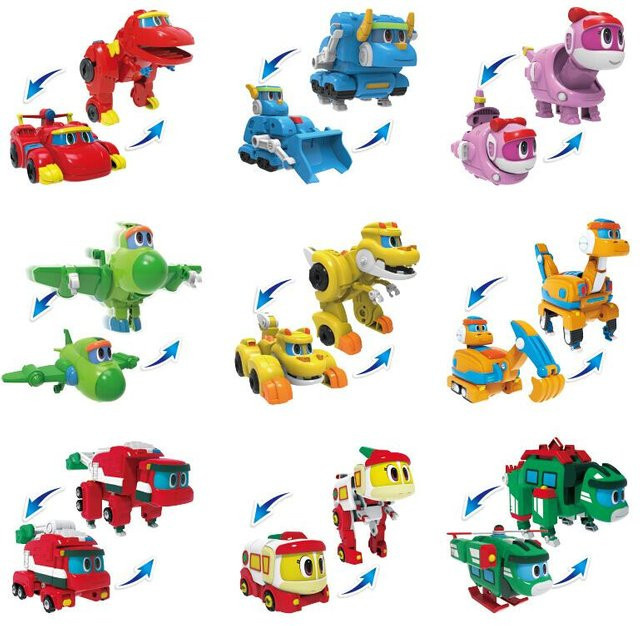 Min Gogo Dino Verformung Roboter zu Dinosaurier, Actionfiguren, 9-teiliges Set, ab 3 Jahren - Bild 1