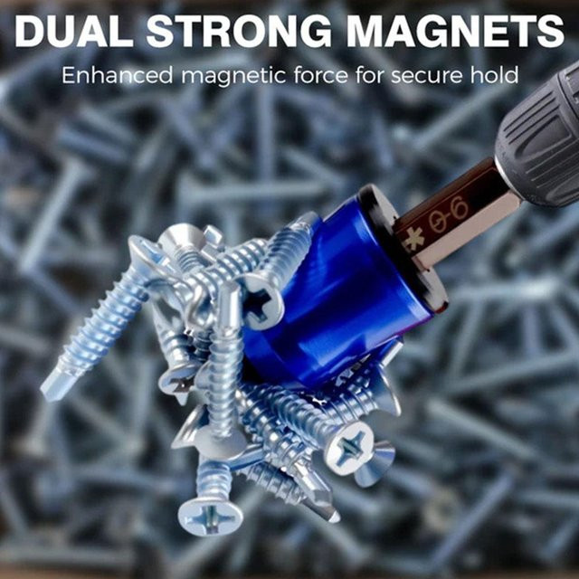 3-in-1 Magnetisierer und Schraubendreherkopf aus Aluminiumlegierung in Rot, 6,35 mm - Bild 1