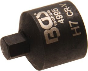 BGS Bremssattel-Einsatz 4995 Innensechkant extra kurz 7 mm in Schwarz 3/8 Zoll - Bild 1