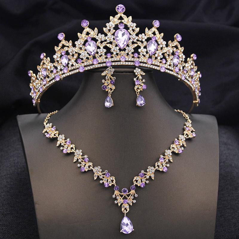 YIRAN Jewelry Schmuck-Set, Zinklegierung, Kristall, Damen - Bild 1