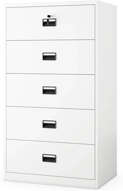 JAN NOWAK Aktenschrank SARA XL V5 aus Metall in Weiß, H: 162 cm, B: 90 cm, T: 60 cm - Bild 1