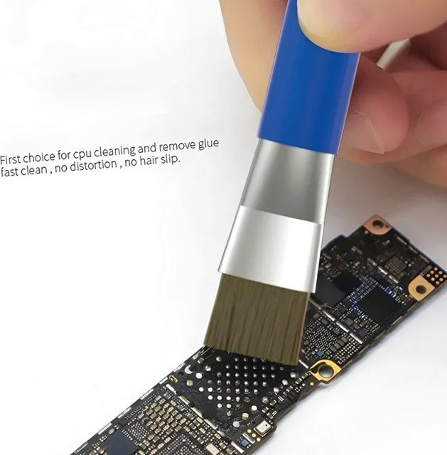 Sanke Rescue Antistatische ESD Doppelköpfige Bürste zur Reinigung von PCB Platinen, IC Chips und Mainboards für Handy und Computer - Bild 1
