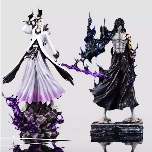 Bandai Bleach Ichigo Figur, Hohle Weiße Form mit Hörnern & Mugetsu-Form, 31-33cm, Kunststoff - Bild 1