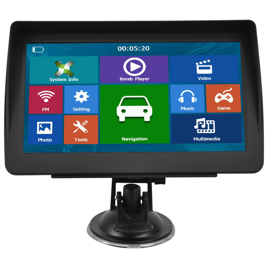 Podofo Auto GPS Navigator mit 7 Zoll Kapazitivem Touchscreen, 8GB ROM, FM Radio, MP3/MP4 Unterstützung und USB/SD-Kartenslot in Schwarz - Bild 7