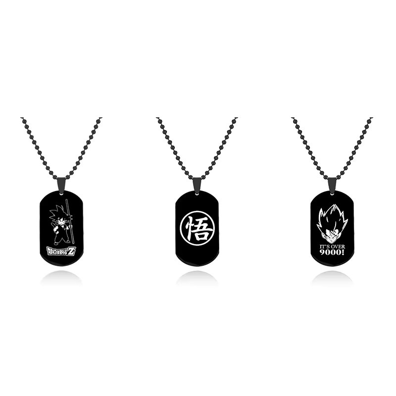 Bandai Halskette Edelstahl, Schwarz, Unisex, Anhänger - Bild 1