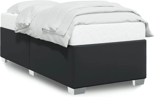 vidaXL Bettgestell aus Kunstleder in Schwarz, B/T/H: 80 x 200 cm - Bild 1