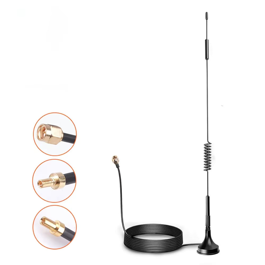 Kebidumei Externe LTE Antenne mit 12dBi High Gain für Router, 700-2700MHz, Schwarz, TS9 CRC9 SMA Stecker - Bild 1