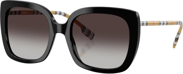 Burberry 4323F Sonnenbrille, Quadratisch, Vollrand, Damen, Schwarz, Grau, Acetat - Bild 1