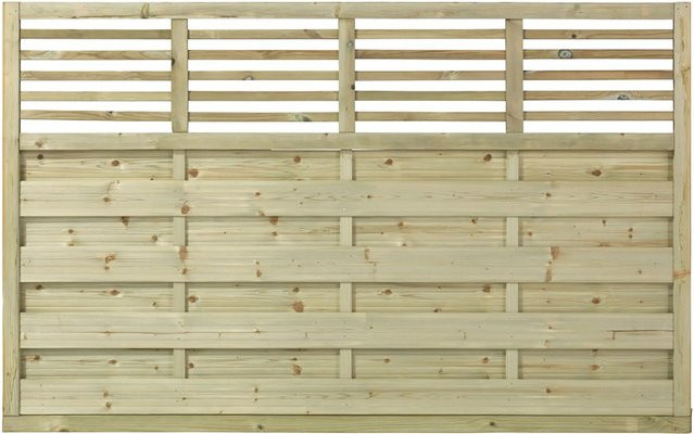 Newline Plus Holz Vorgartenzaun aus druckimprägniertem Nadelholz in Kdi Grün oder Braun, B/H: 110 x 180 cm - Bild 1