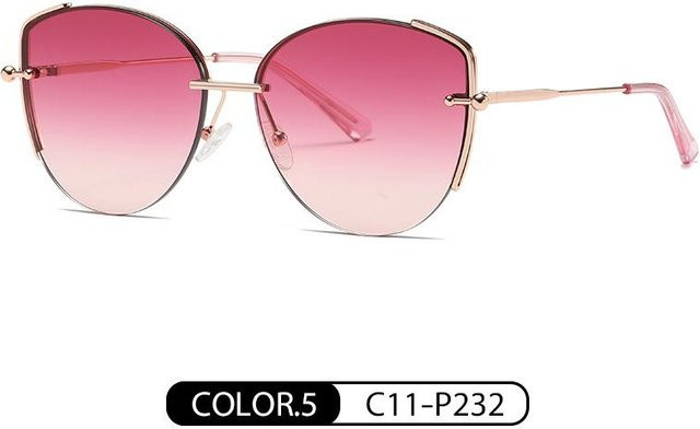 Binchi Outdoor Equipment Sonnenbrille Cat-Eye, Metall, pink, Herren - Bild 1