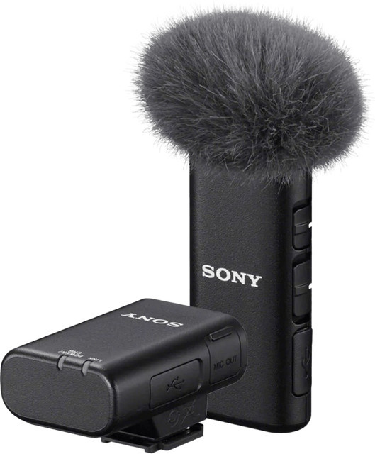 Sony ECM-W2BT Kabelloses Bluetooth Lavalier Mikrofon in Schwarz mit 3,5 mm Klinkenanschluss - Bild 1