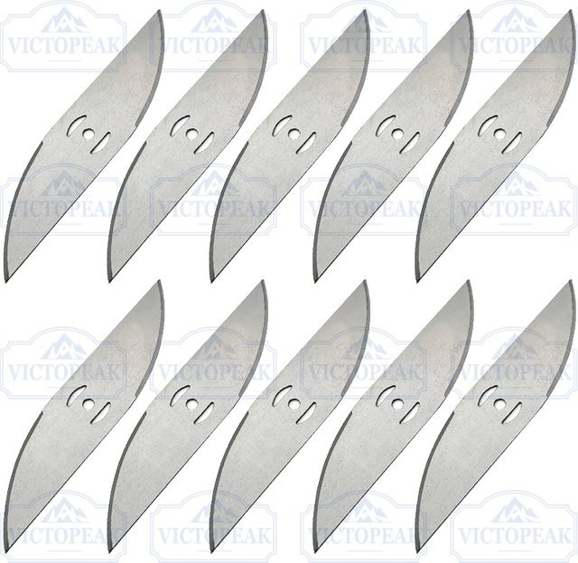 Victopeak 10er Set Metallklingen für Rasentrimmer und Freischneider mit 5 mm Lochplatte in Silber - Bild 1