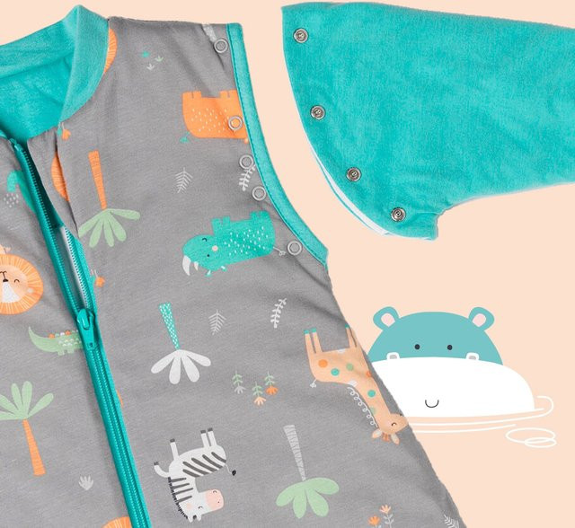 Schlummersack Schlafsack ohne Füße für Babys 2.5 Tog in Grün - Bild 1