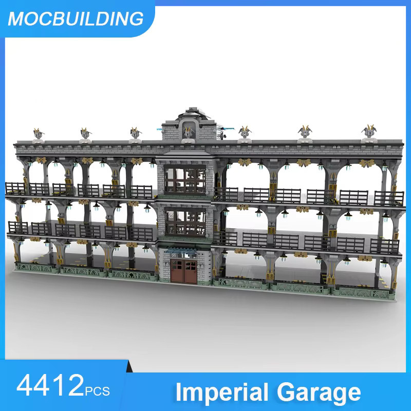 MOCBUILDING Kaiserliche Garage oder Autowerkstatt oder Moderne Villa MOC, Bausteine, Transport-Display-Modell - Bild 1