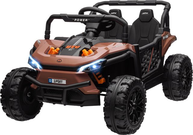 Aosom Elektroauto UTV, elektrischer Buggy, Braun, ab 3 Jahre - Bild 1