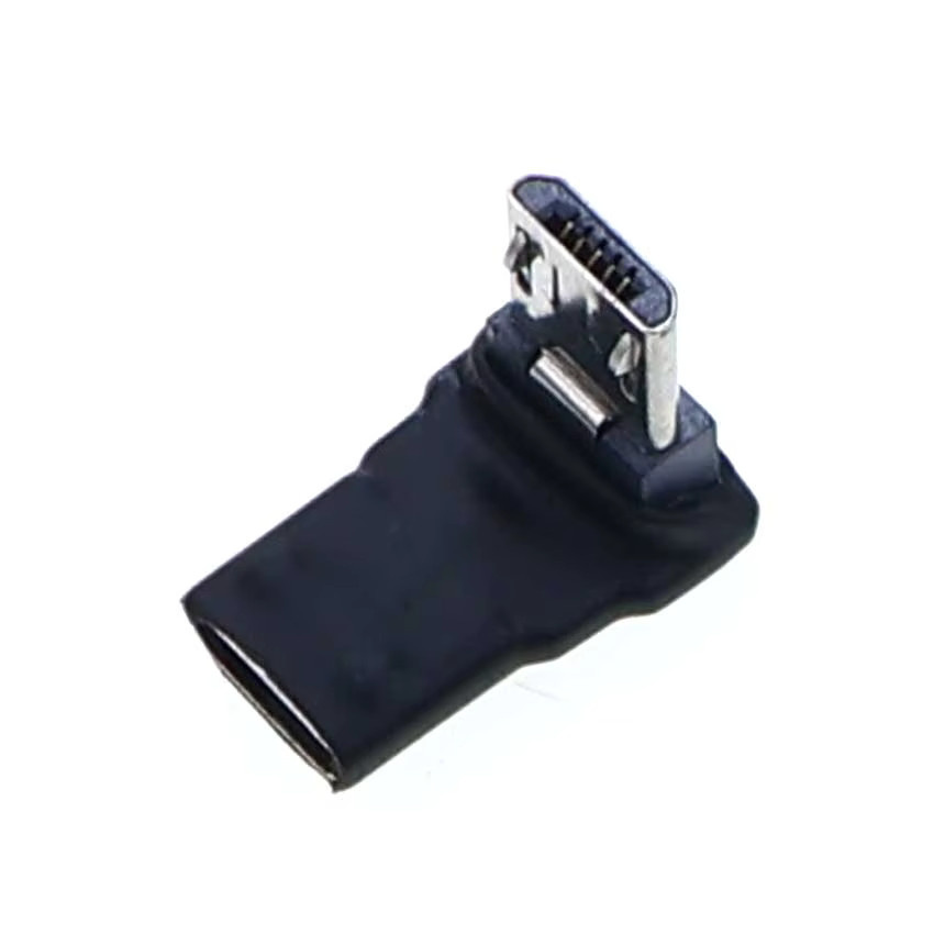 ChengHaoRan Micro-USB 90 Grad Winkel Adapter Stecker auf Buchse in Schwarz für Telefon und Tablet zur Datenübertragung und zum Laden - Bild 5