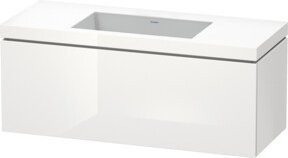 Duravit Waschtischunterschrank L-Cube c-bonded, Wandhängend, Weiß Hochglanz, B/T: 120 x 48 cm - Bild 1