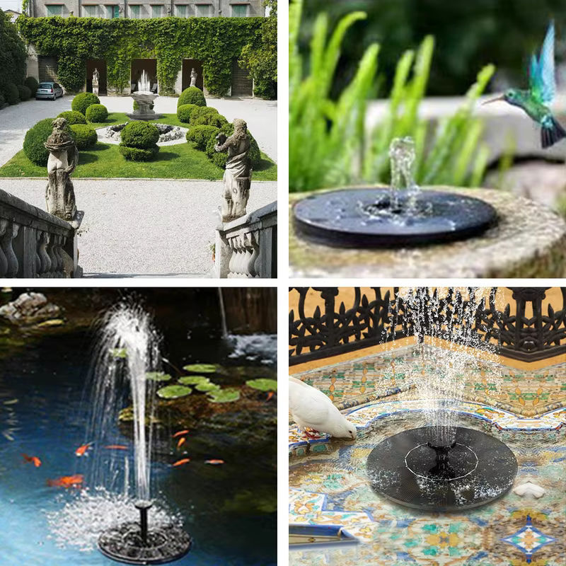 Solarbetriebener Mini Wasserfall Brunnen für Pool, Teich und Garten als schwimmende Dekoration und Vogelbad - Bild 6