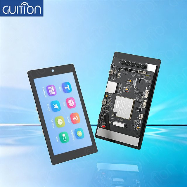 GUITION ESP32-P4 ESP32-C6 Entwicklungsboard mit 4,3 Zoll IPS kapazitivem Touchscreen TFT LCD Display und Kamera in Schwarz für IoT Smart Home DIY - Bild 1
