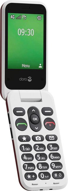 Doro Leva E30 Seniorenhandy in Rot/Weiß mit 4G/LTE, Bluetooth und Android - Bild 1