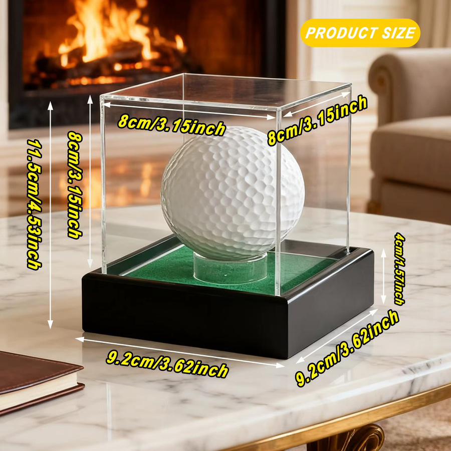 Tooyful Golfball-Vitrine aus Acryl in Transparent, staubdichter quadratischer Mehrzweck-Würfelhalter mit Sockel für den Tischaufbau - Bild 5