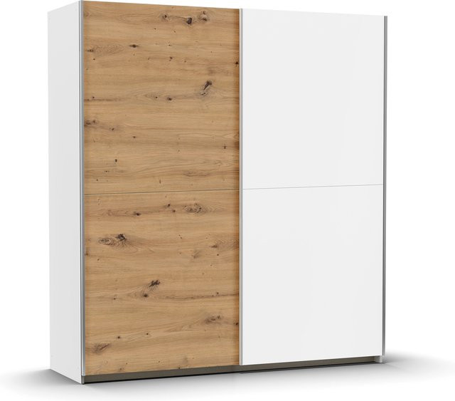 RAUCH BLUE Saturn Schwebetürenschrank 2-türig Weiß Eiche Artisan B: 175 cm, H: 191 cm - Bild 1