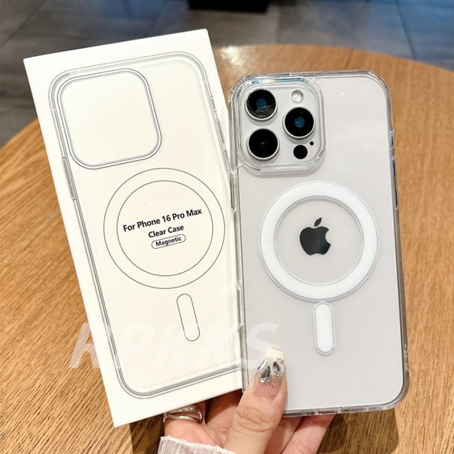 Transparente MagSafe Magnetische Hülle aus hartem Acryl für iPhone 11 12 13 14 15 16 17 Pro Max XR XS und 16e/17 Air - Bild 1