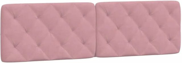 vidaXL Kopfteil-Kissen aus Samt in Rosa mit Rauten-Heftung, Breite: 180 cm - Bild 1