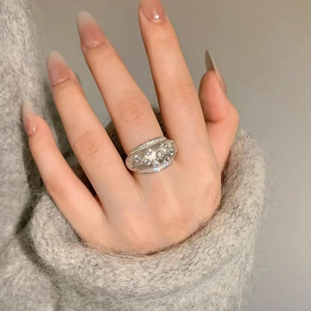 YIRAN Jewelry Verlobungsring, Kupfer, beige, Zirkonia, Damen - Bild 1