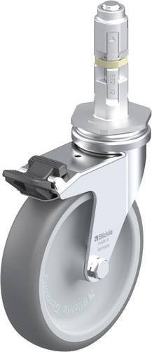Blickle LRA-TPA 100G-FI-E02 Lenkrolle mit Feststeller in Grau und Silber, Rad-Durchmesser: 100 mm, Tragfähigkeit: 70 kg - Bild 1