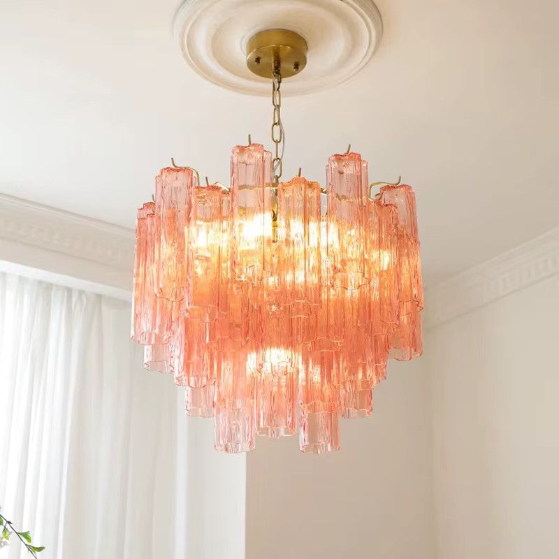 Artpad Murano Pendelleuchte aus Glas in Weiß und bunten Farben, luxuriöse Pflaumenblüten-Hängelampe für dein Wohnzimmer - Bild 1