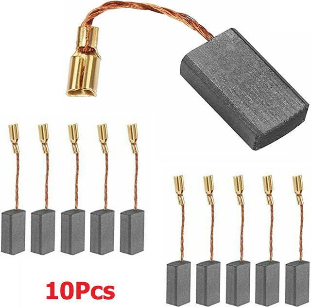 10 Stück Kohlebürsten Ersatzteile für Bosch Winkelschleifer und Elektrowerkzeuge, B/B/H: 5 x 8 x 15 mm, Farbe: Grau - Bild 1