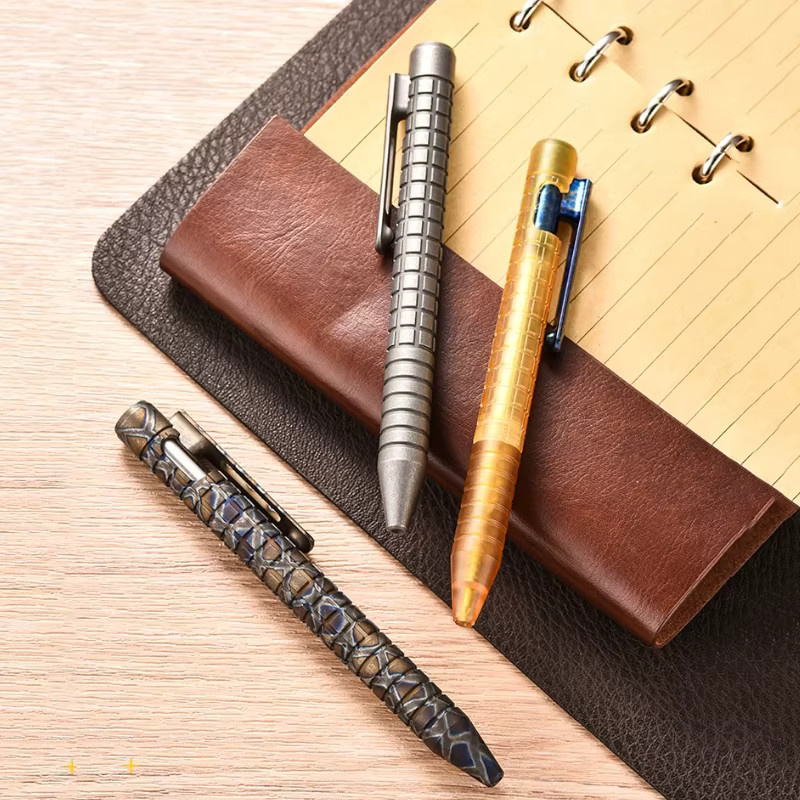 YESISOK Taktischer Stift aus PEI-Titanlegierung in Grau, Multifunktionales EDC-Werkzeug und Fensterbrecher - Bild 5