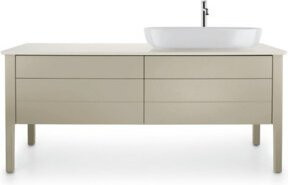Duravit Waschtischunterschrank Luv in s-matt mit 2 Schubladen und 2 Auszügen, Breite: 173,3 cm, Tiefe: 57 cm - Bild 1