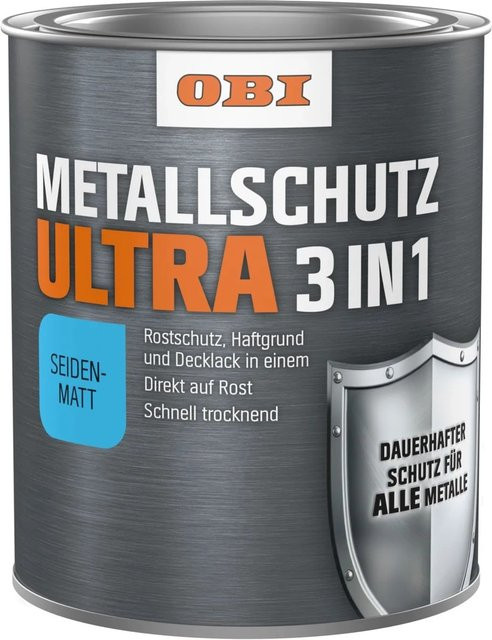 OBI Metallschutzlack Ultra Seidenmatt Weiß 375 ml - Bild 1