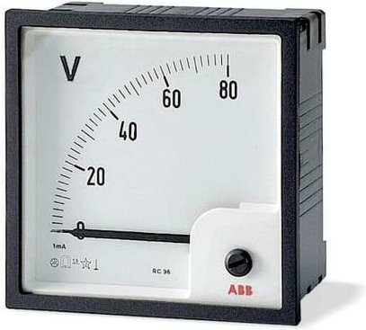 ABB VLM-1-150/72 Analoges Voltmeter zur Direktmessung von Wechselspannung bis 150V in Schwarz - Bild 1