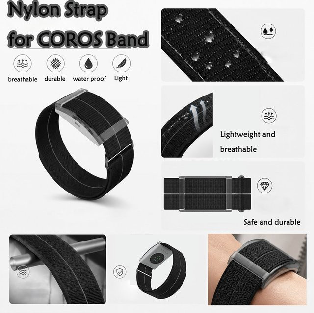 COROS Uhrenarmband Nylon, Schwarz, Unisex - Bild 1