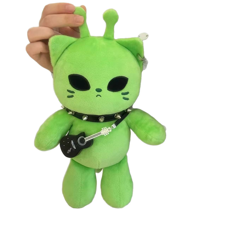 Potdemiel Alien-Katzen-Plüschtier, grün, Plüsch / Textil - Bild 5