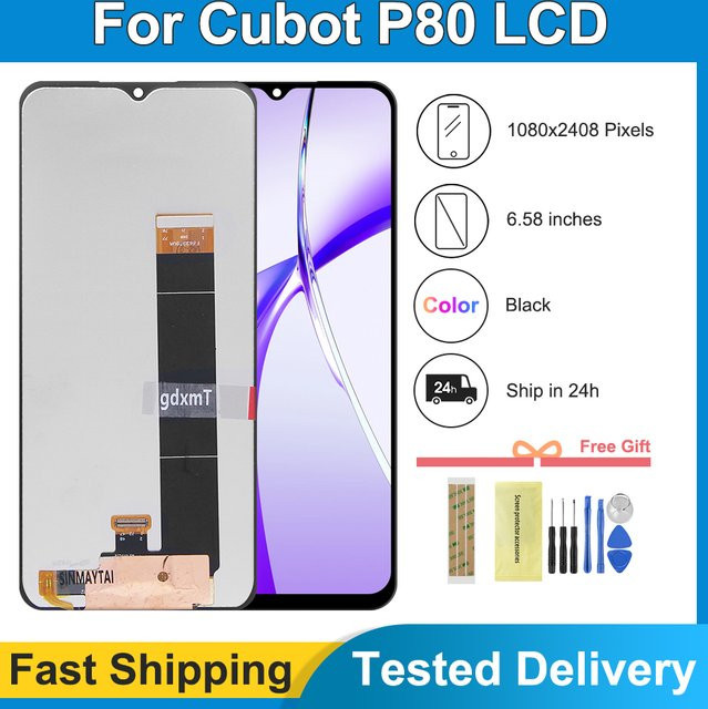 Cubot P80 LCD Display und Touchscreen Digitizer Ersatzteil in Schwarz für 6,58 Zoll Mobile Geräte - Bild 1