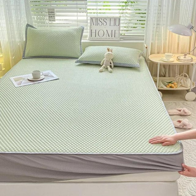 Super Six Sommer-Spannbettlaken-Set aus Baumwoll-Polyester-Mischung, weiß, B/B: 90 x 200 cm - Bild 1