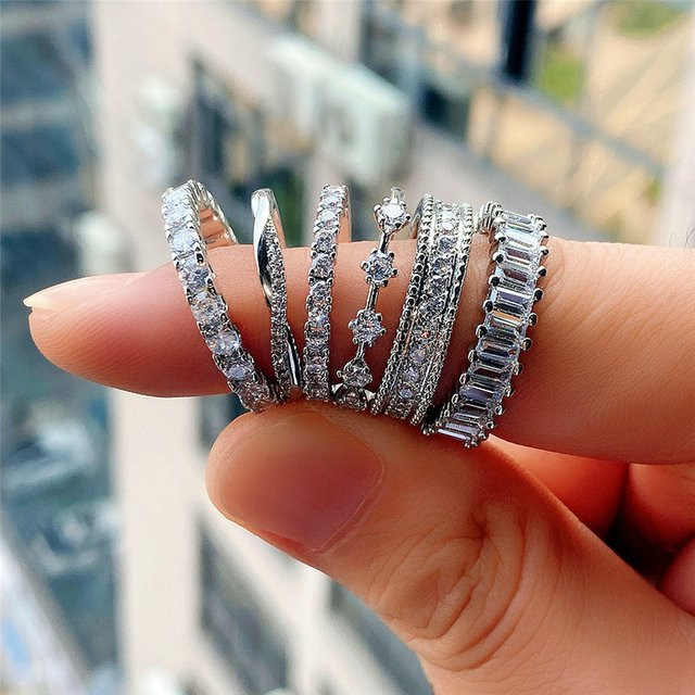 Huitan Ring, Silber, Zirkonia, Damen - Bild 1