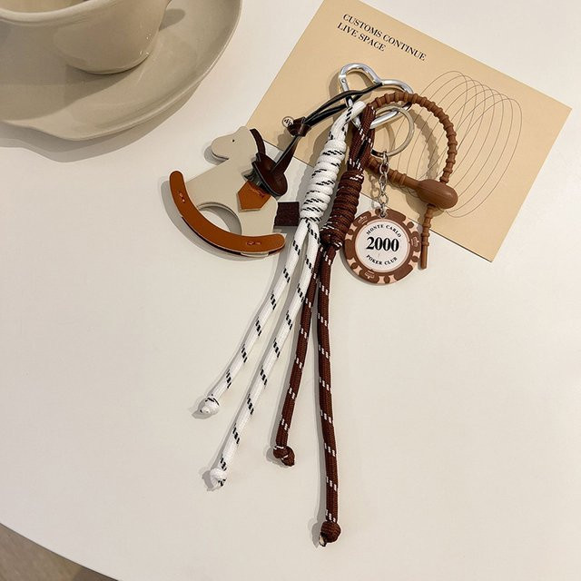 Yogodlns Taschen-Charm-Anhänger, Leder, Damen - Bild 1