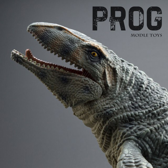 PLAYFUL BAG Prognathodon-Mosasaurier-Modell, Dinosaurier-Statue, Grau - Bild 1
