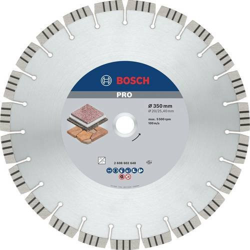 Bosch Diamanttrennscheibe Best for Stone in Silber, Durchmesser: 350 mm, Bohrung: 25,4 mm - Bild 1