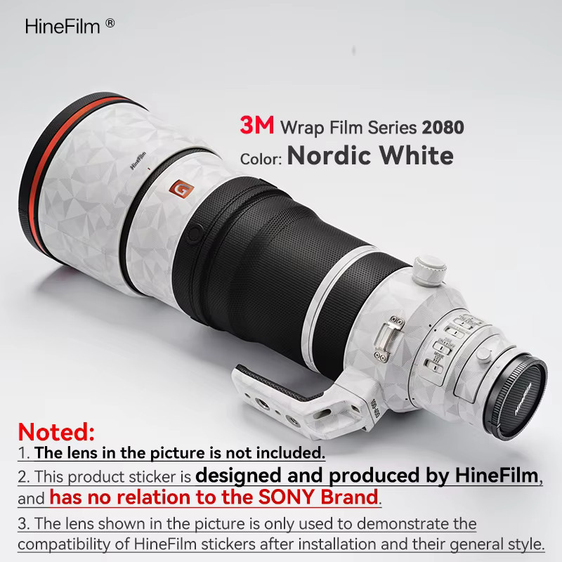 Hinefilm Objektivschutzfolie für Sony FE 100-400mm f4.5 GM Objektiv-Skin in Weiß - Bild 2