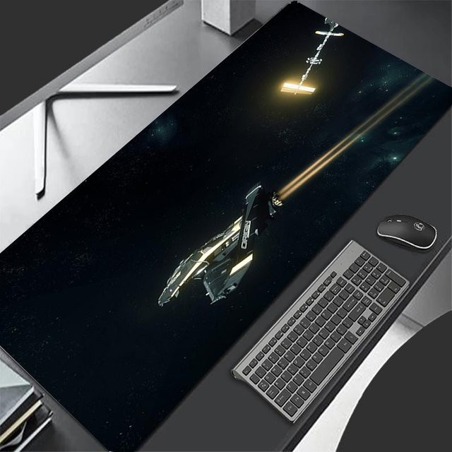Star Citizen XXL Gaming Mauspad Rutschfeste Spielmatte für Tastatur und Maus in Schwarz B/T: 80 cm x 40 cm, Höhe: 0,2 cm - Bild 1