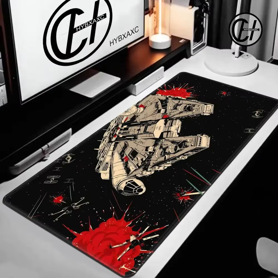 Mauspad Millennium Falcon Gummi-Erweiterungstischunterlage in Schwarz - Bild 2