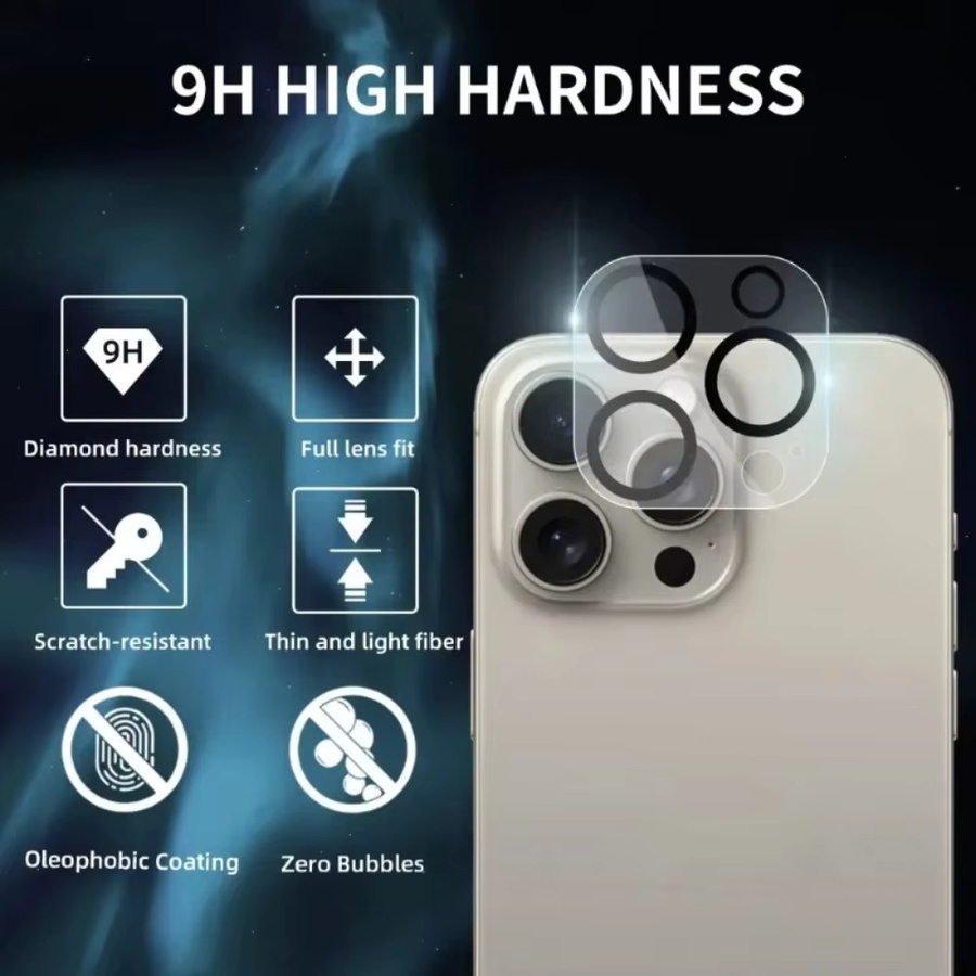 8-teiliges Schutzset für Apple iPhone mit 4 HD-Panzerglas Displays und 4 Kameraschutzfolien in Transparent - Bild 3