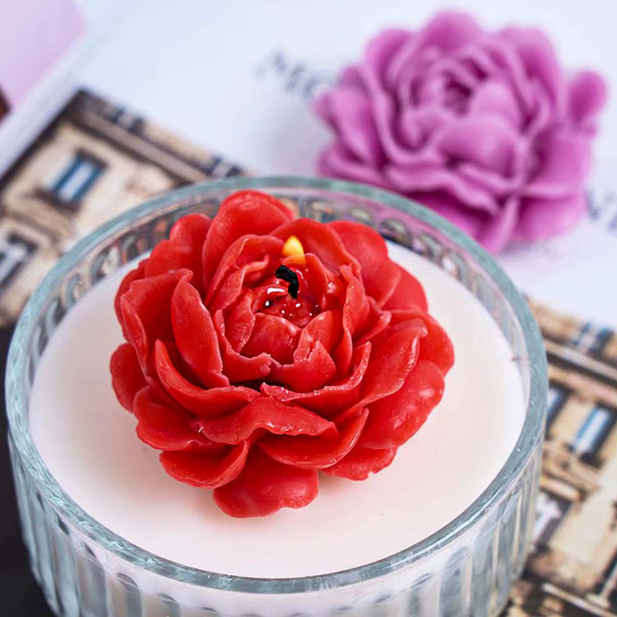 UDOCOOL Silikonform Jasmin Blume für DIY Kerzen, Seife, Harz und Backformen in Rot - Bild 1