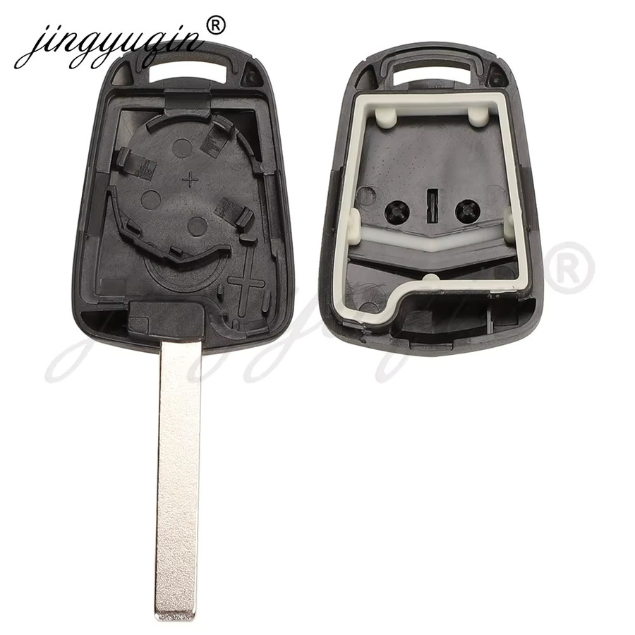 jingyuqin HU100 Fernbedienungs-Autoschlüsselgehäuse für Vauxhall Opel Corsa Agila Meriva inklusive Transponder-Chip-Ersatzgehäuse, Schwarz - Bild 3